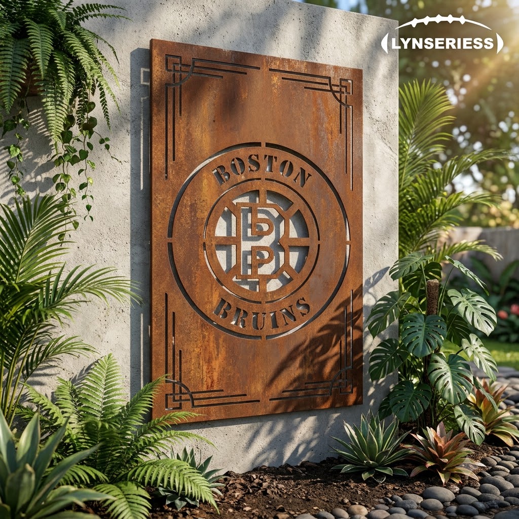 Boston Bruins Custom Metal Garden Panel NHL Wall Art Home Decor