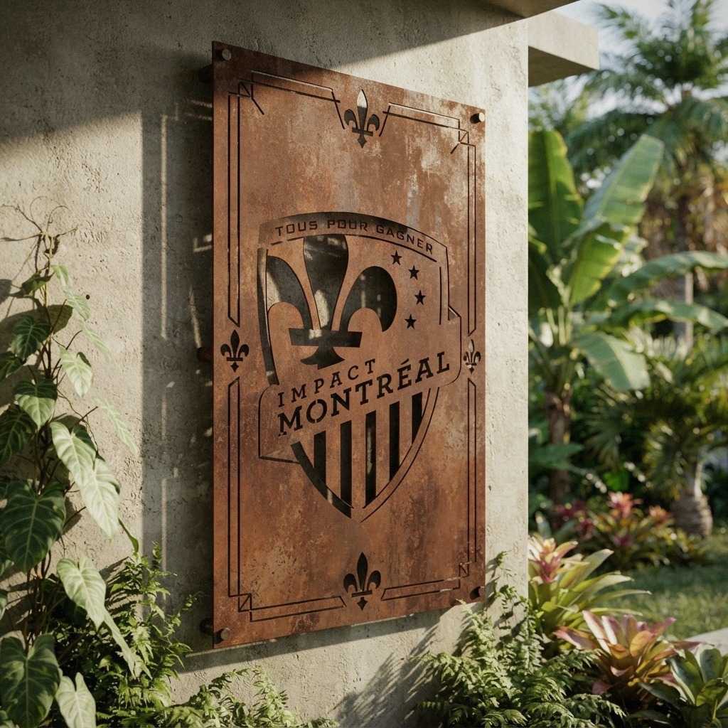 CF Montreal Logo Custom Metal Garden Panel MLS Wall Art Home Decor