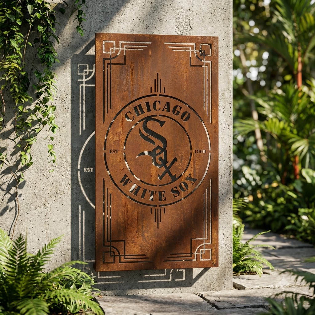 Chicago White Sox Metal Custom Metal Garden Panel MLB Wall Art Home Decor