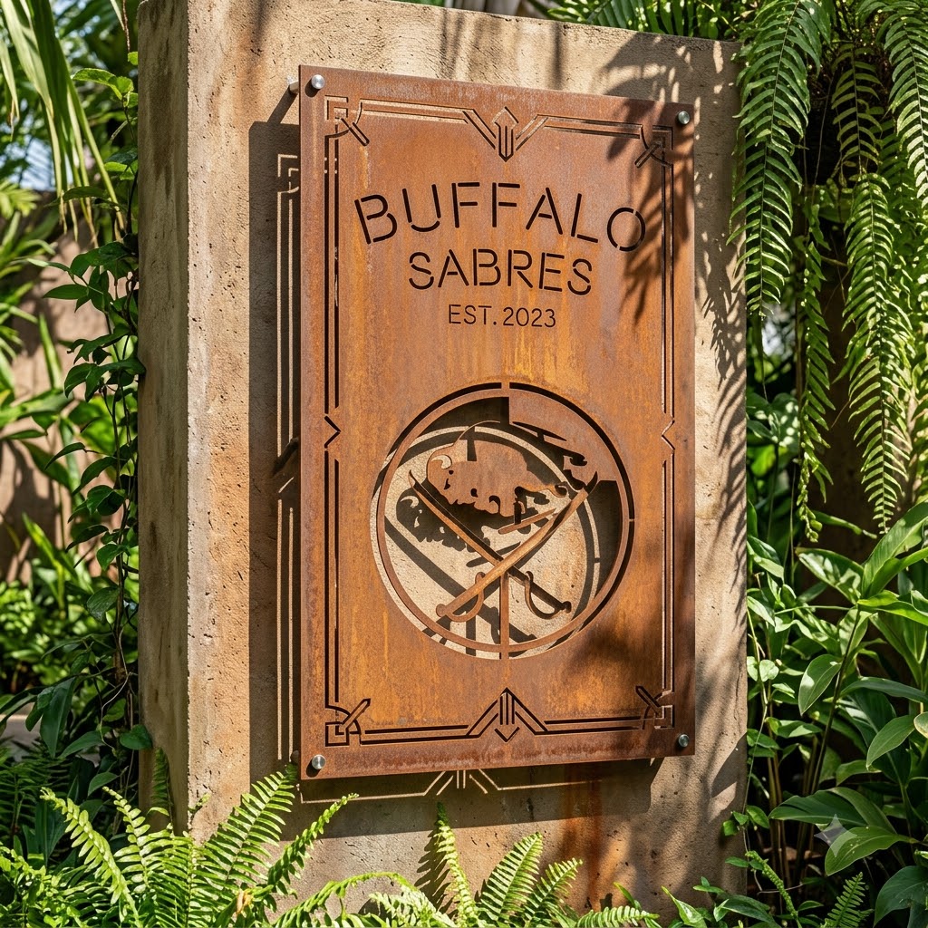 Custom Buffalo Sabres Custom Metal Garden Panel Home Bar Wall Art Decor