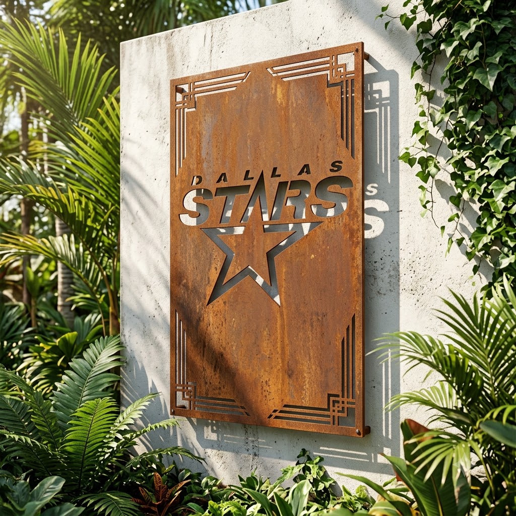 Dallas Stars Custom Metal Garden Panel Home Bar Wall Art Decor