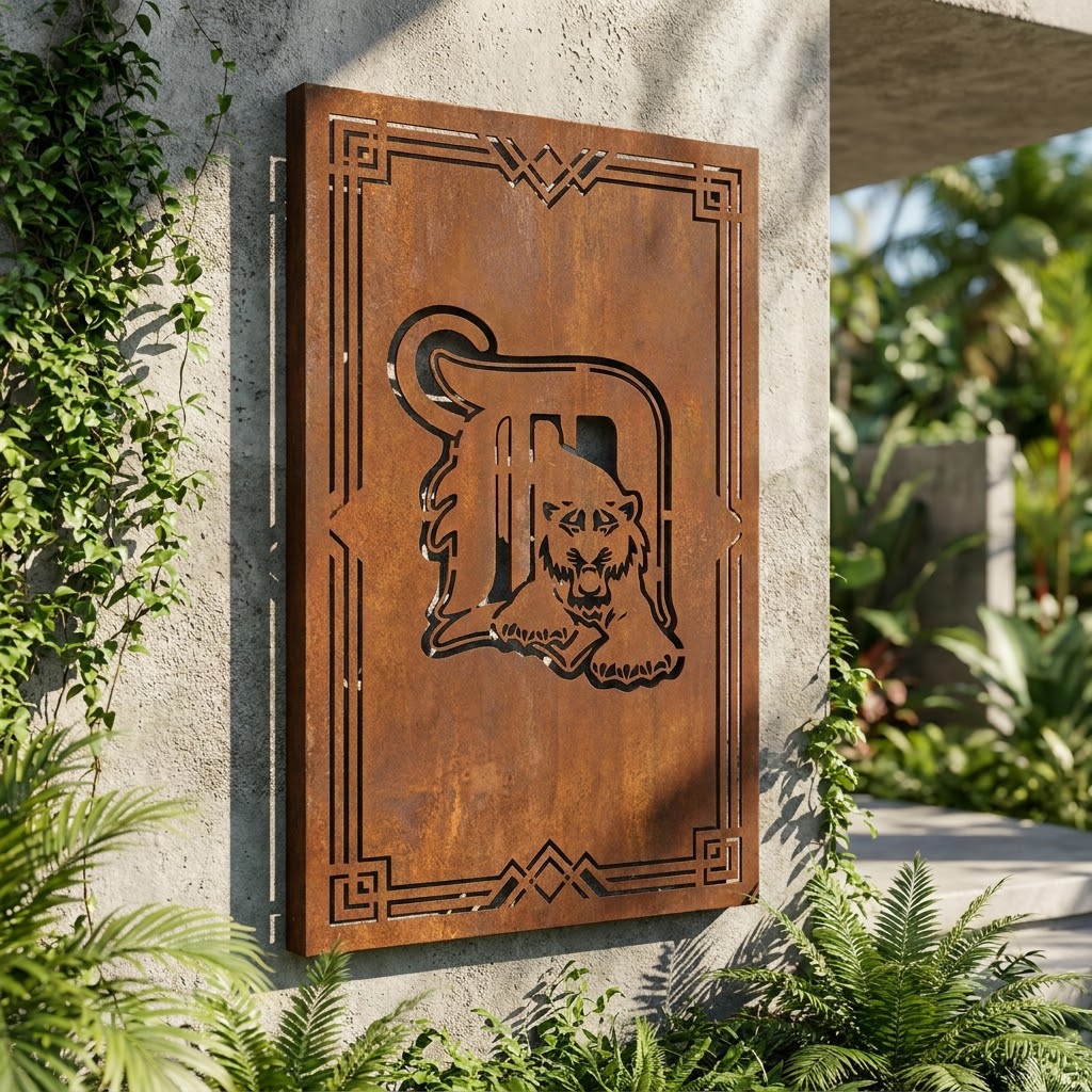 Detroit Tigers Metal Custom Metal Garden Panel Home Bar Wall Art Decor