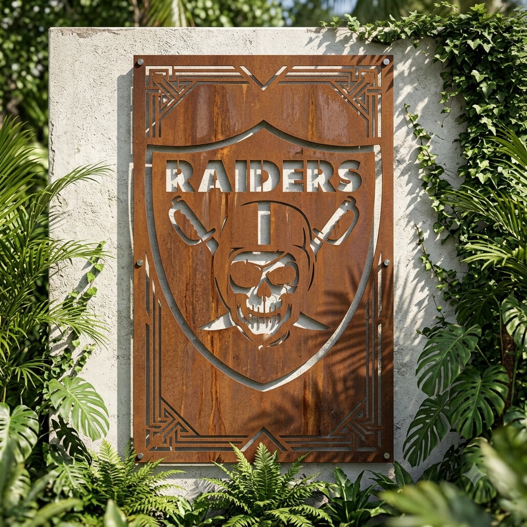 Las Vegas Raiders Custom Logo Metal Wall Panel – NFL American Football Fan Wall Decor Gift