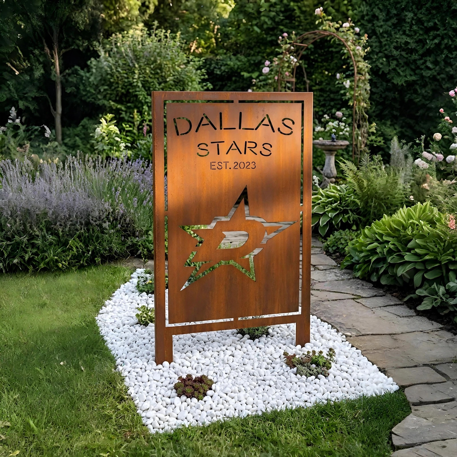 NHL Personalized Dallas Stars Home Bar Wall Art Decor Metal Garden Panel Yard Art Outdoor Decor