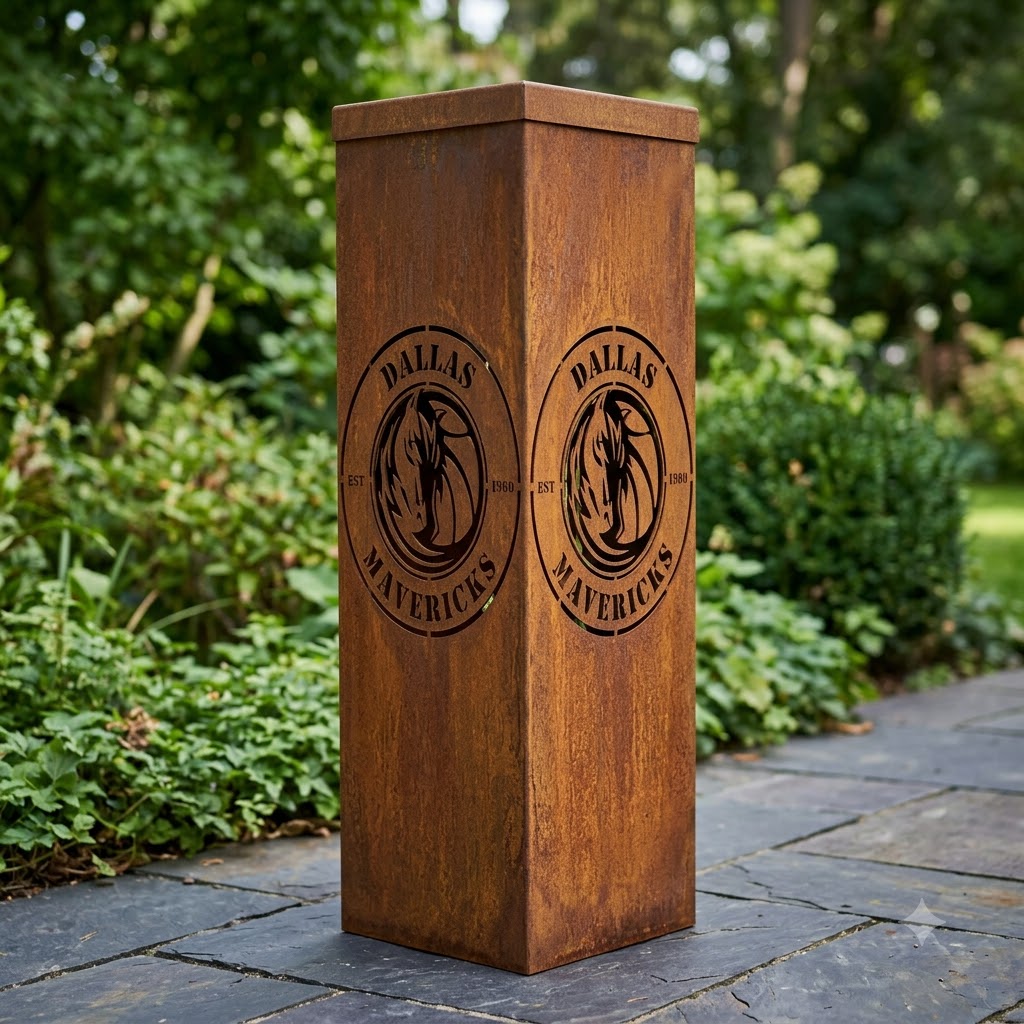 Dallas Mavericks Garden Metal ColumnNBA Wall Art Home Decor