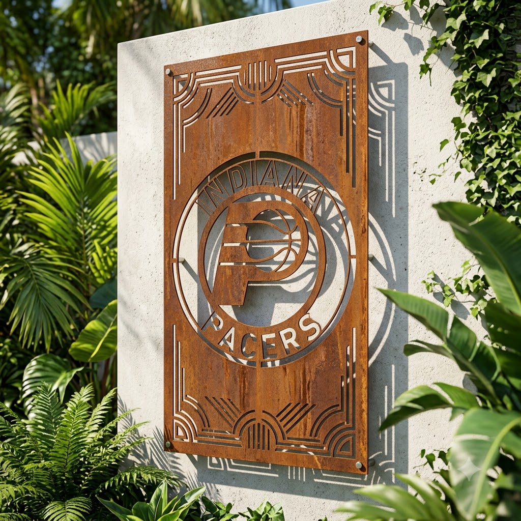 NBA Indiana Pacers Custom Metal Garden PanelBasketball Wall Art Home Decor