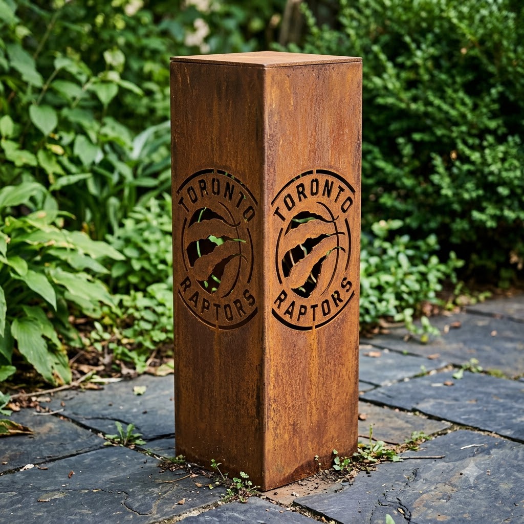 NBA Toronto Raptors Garden Metal ColumnBasketball Wall Art Home Decor (1)