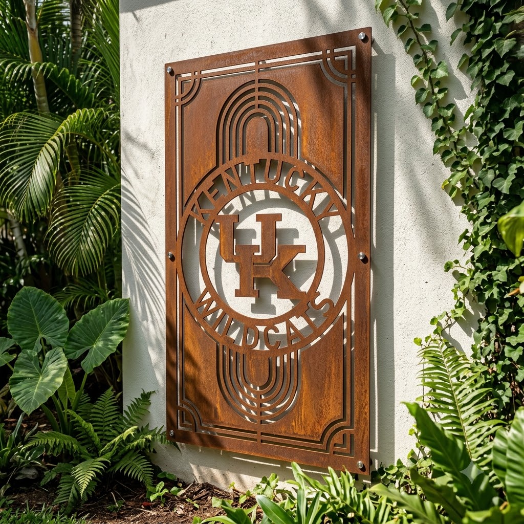 NBA KENTUCKY WILDCATS Custom Metal Garden PanelBasketball NCAA Wall Art Home Decor