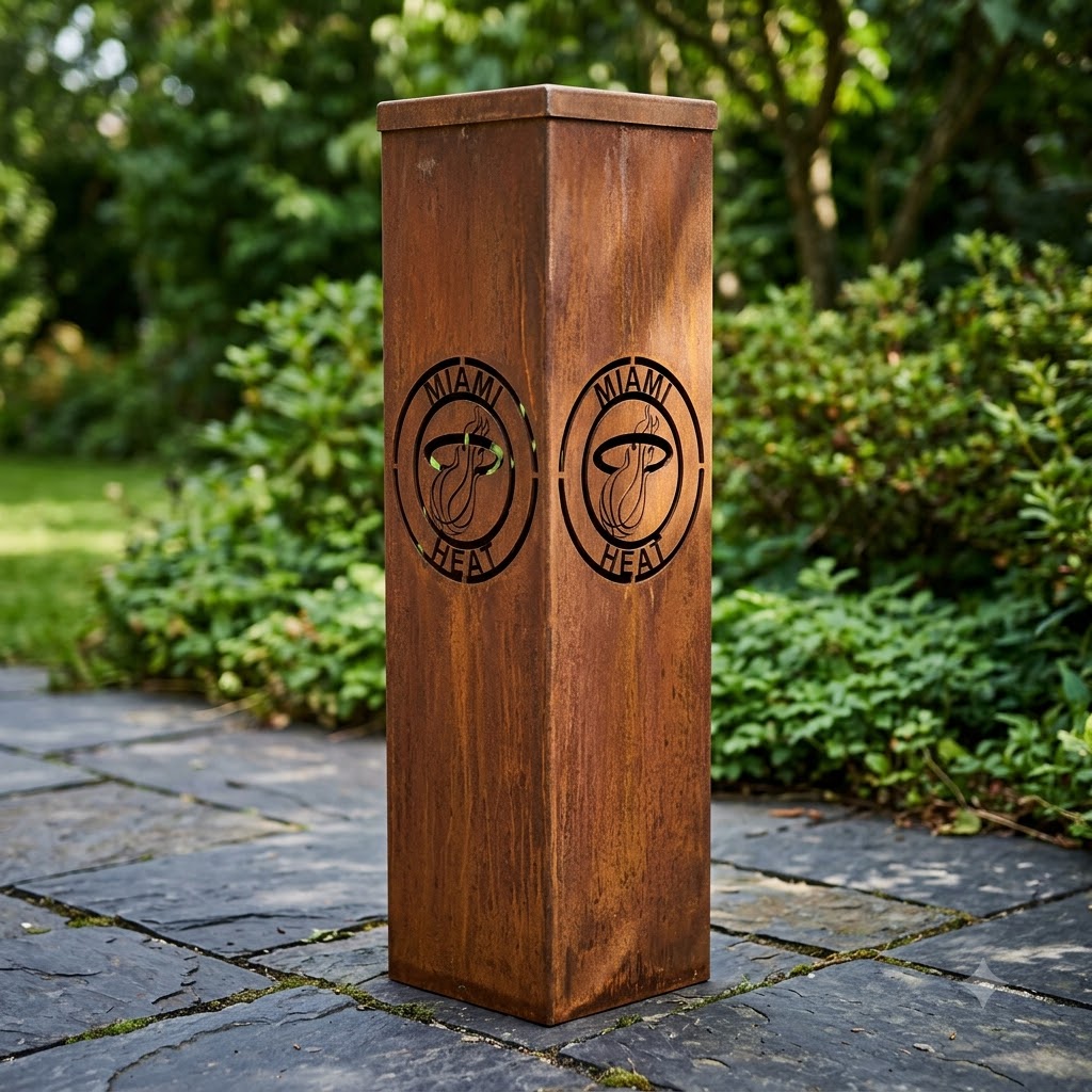 NBA MIAMI HEAT Garden Metal ColumnBasketball Wall Art Home Decor