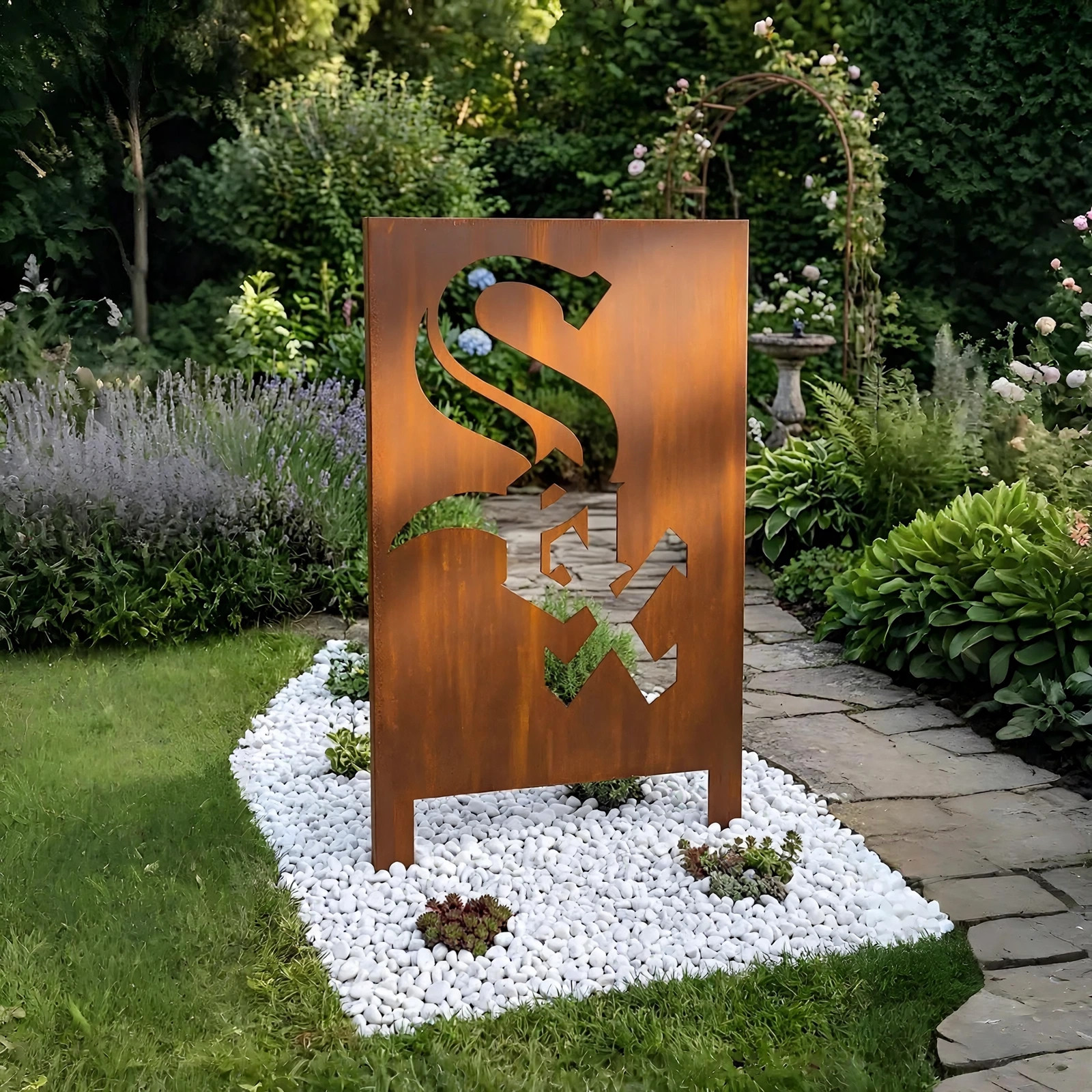 Chicago White Sox Logo Metal Garden Panel – MLB Baseball Fan Outdoor Yard Decor Gift