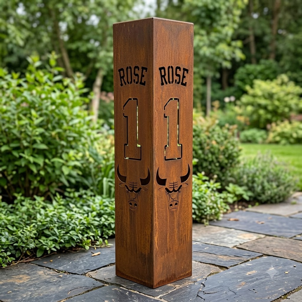 Custom Derrick Rose 1 Chicago Bulls Garden Metal ColumnNBA Fan Wall Art Home Decor