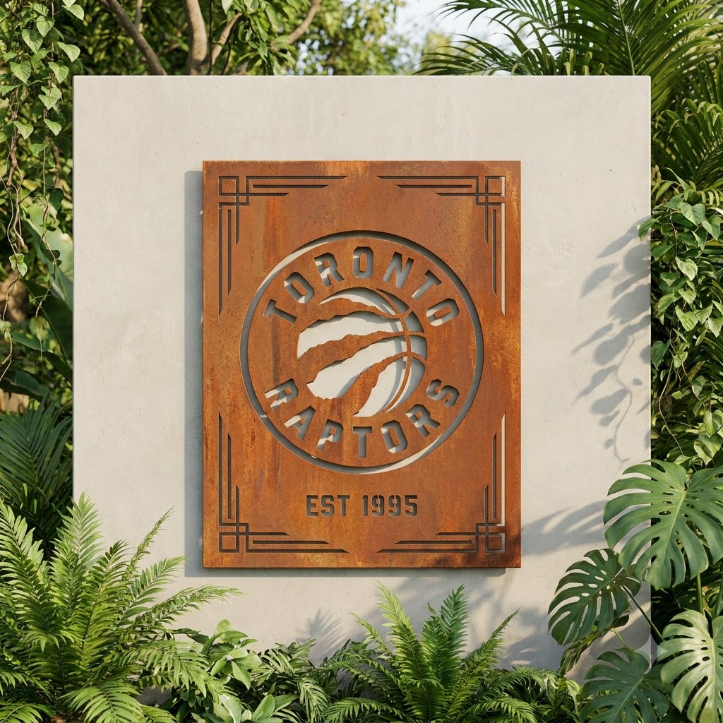 Toronto Raptors Custom Metal Garden PanelNBA Wall Art Home Decor