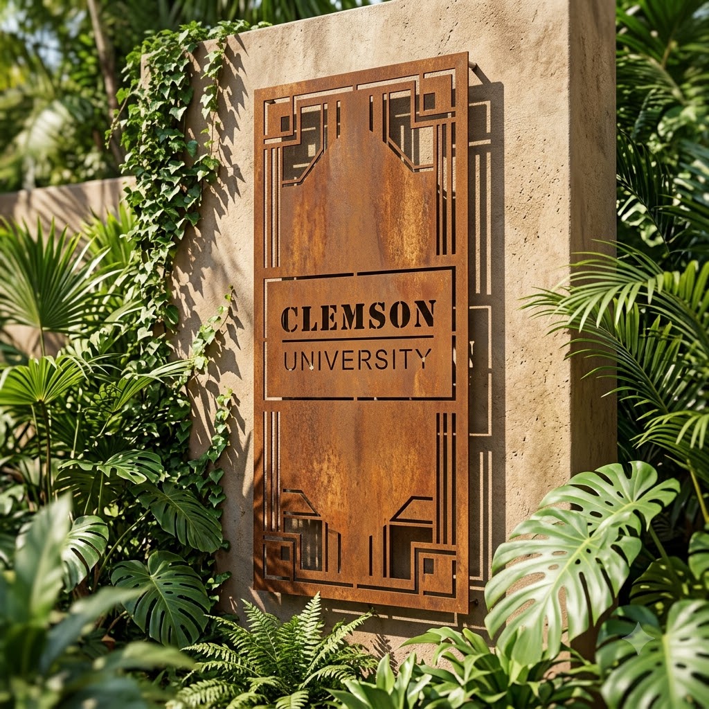 Clemson NCAA Custom Metal Garden PanelHome Bar Wall Art Decor
