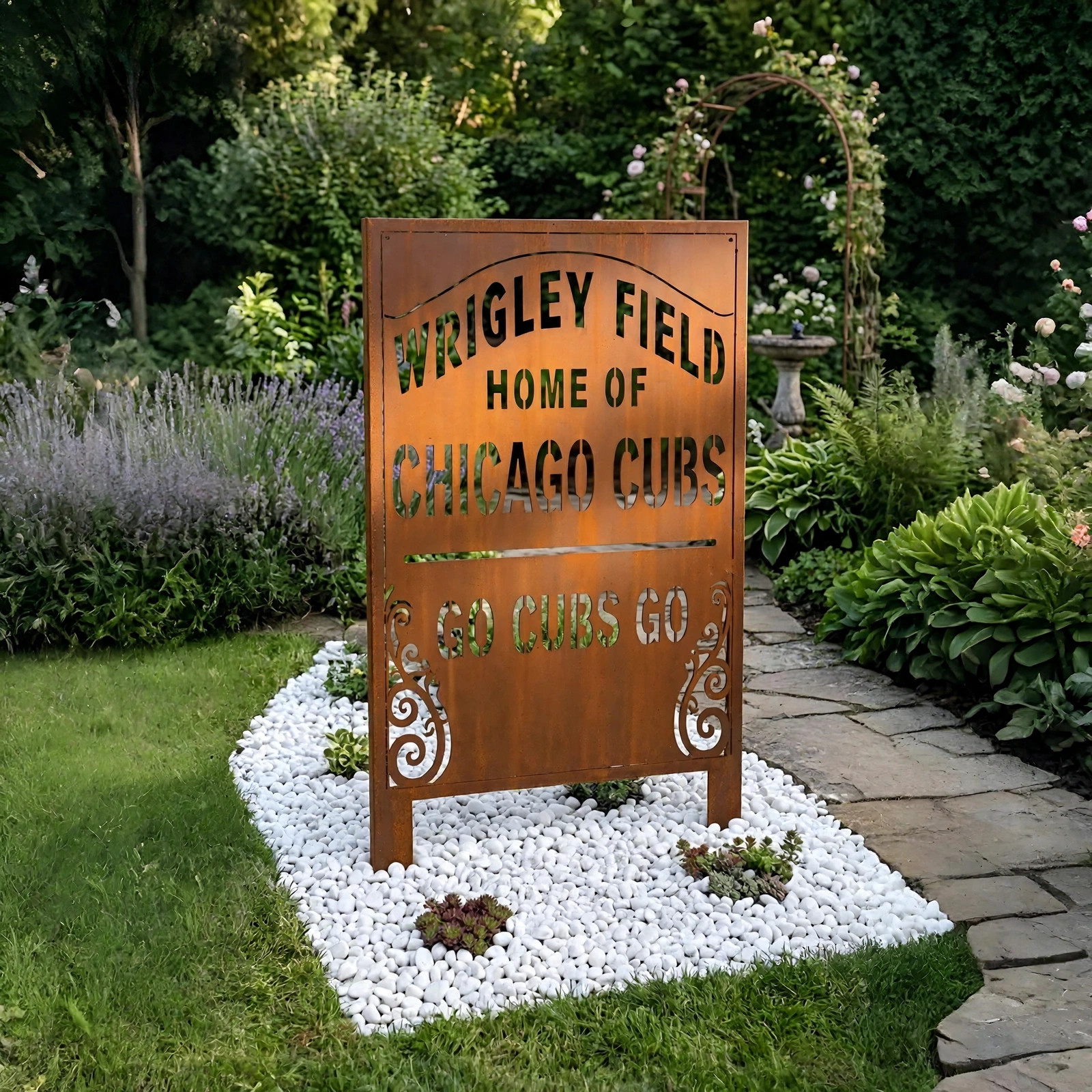 NHL CUBS WRIGLEY MARQUEE Hockey Wall Art Home Decor Metal Garden Panel Yard Art Outdoor Decor