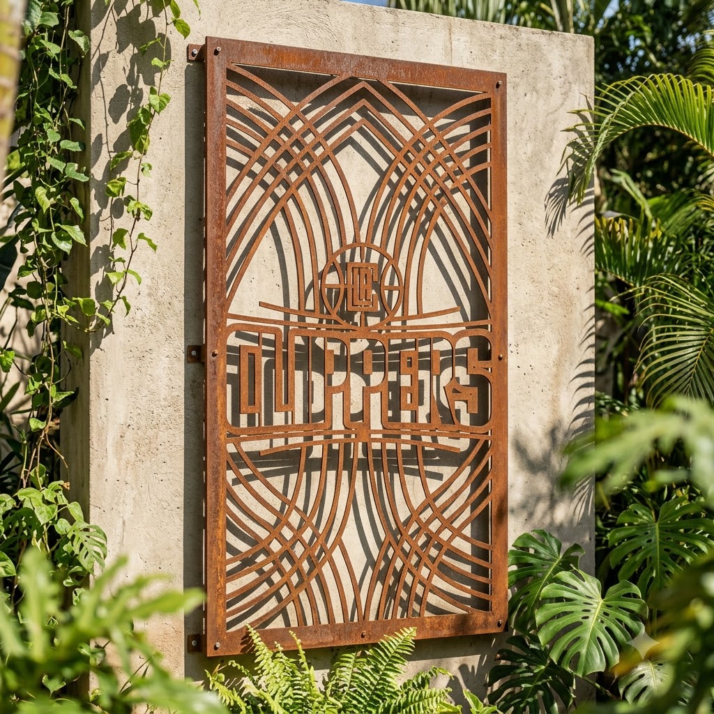 Los Angeles Clippers Logo Custom Metal Garden PanelNBA Fan Wall Art Home Decor
