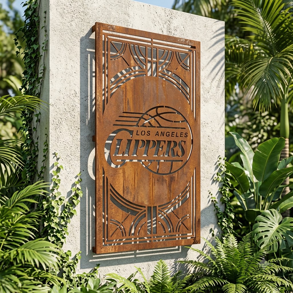 Los Angeles Clippers Baseketball Custom Metal Garden PanelHome Bar Wall Art Decor