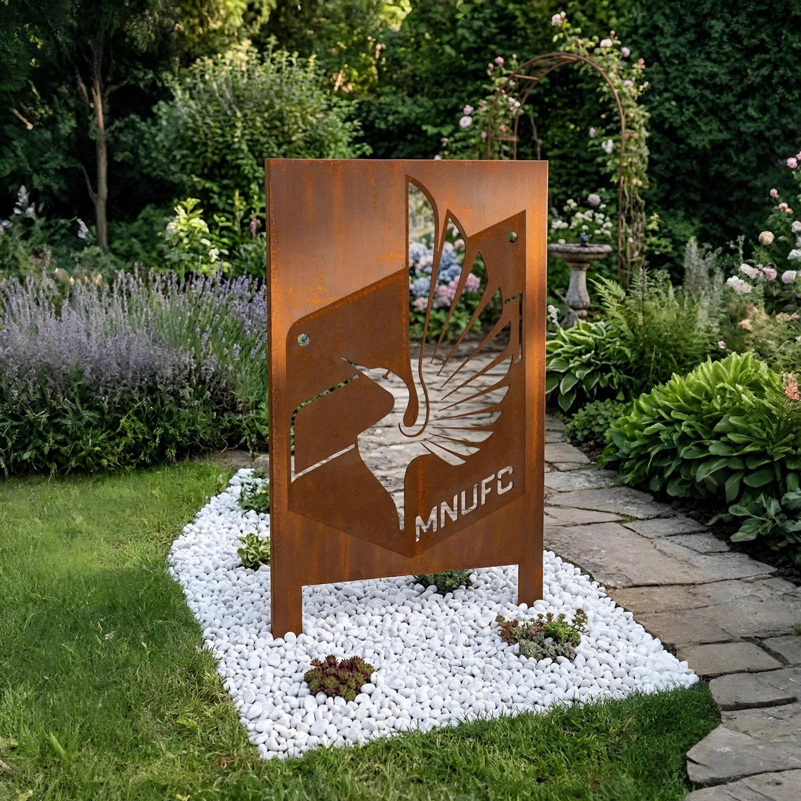 Minnesota United FC Logo Metal Garden Panel – MLS Soccer Fan Outdoor Yard Decor Gift