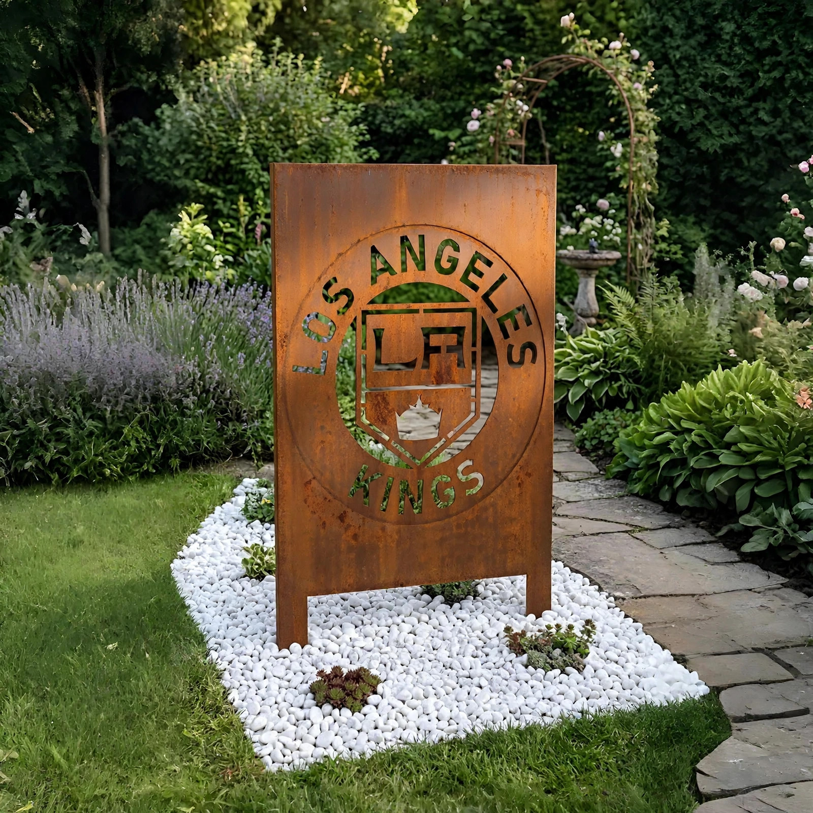 NHL Los Angeles Kings Hockey Wall Art Home Decor Metal Garden Panel Yard Art Outdoor Decor