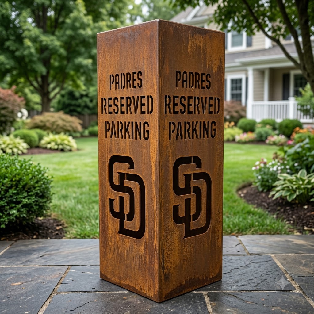 San Diego Padres Reserved Parking Metal Sign LED Light MLB Fan Wall Art Decor