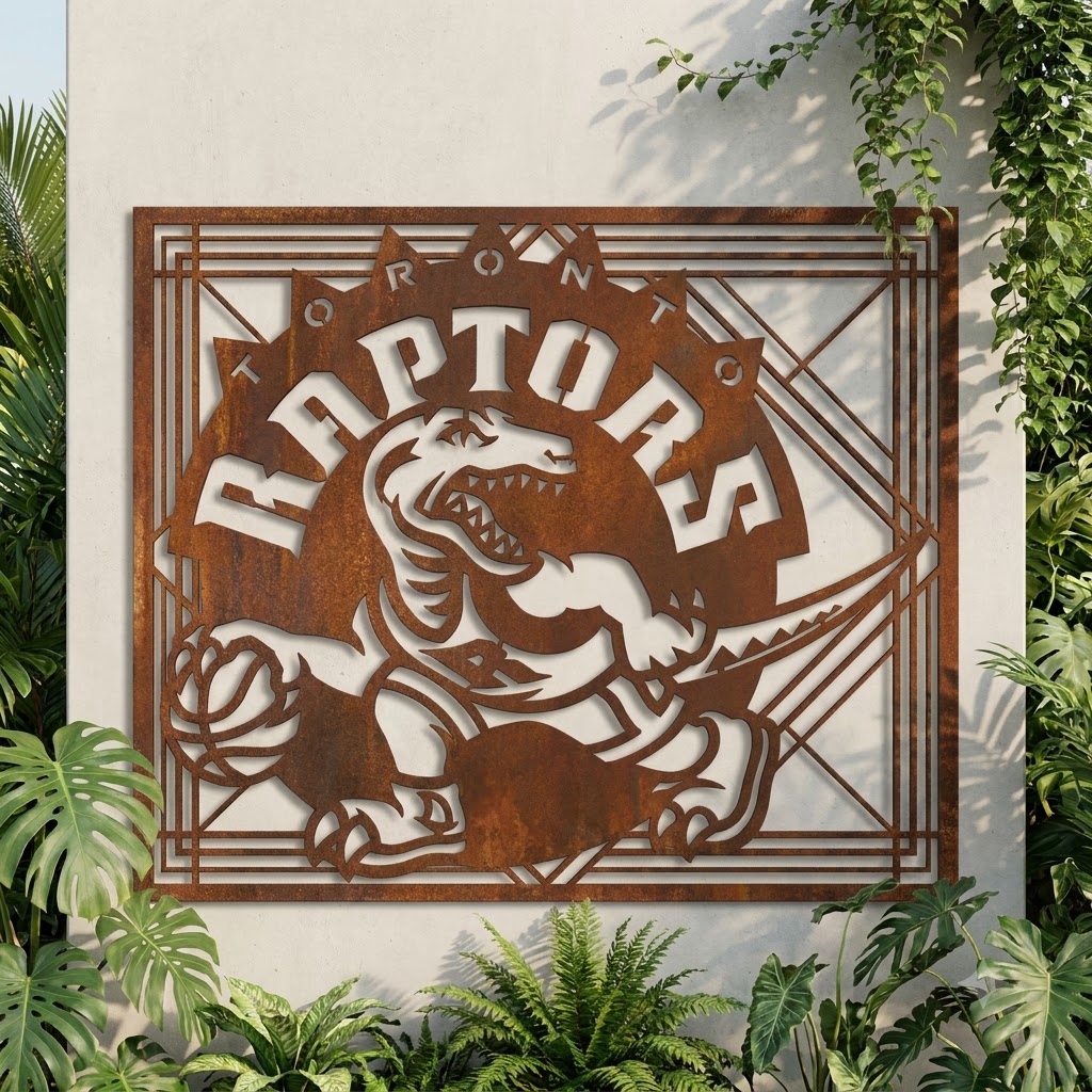 Toronto Raptors Logo Custom Metal Garden PanelNBA Fan Wall Art Home Decor