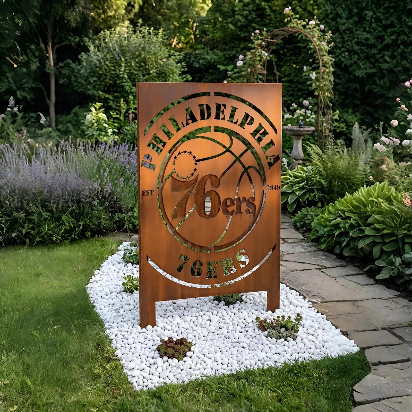 Seattle Mariners Logo Metal Garden Panel – MLB Baseball Fan Outdoor Yard Decor Gift