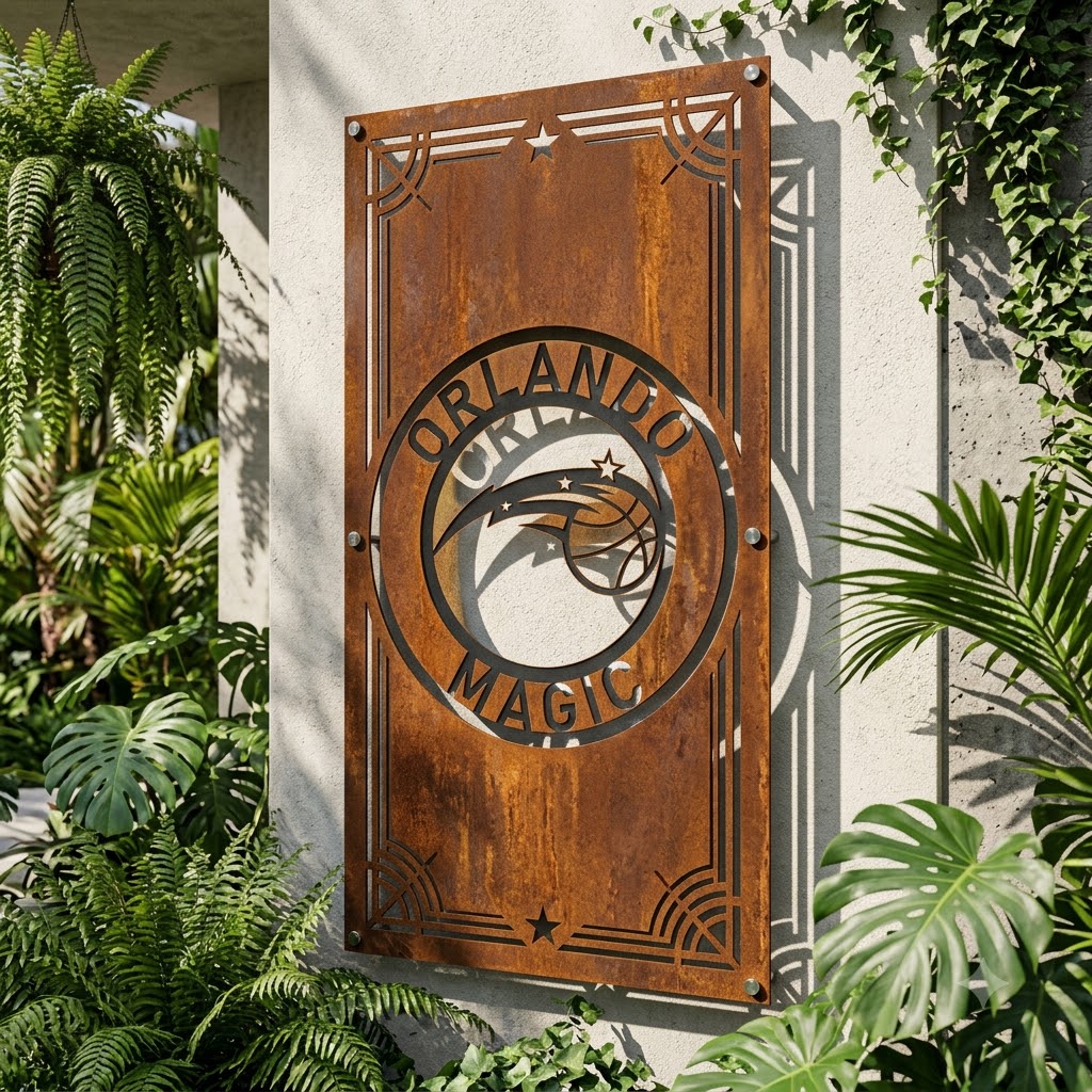 NBA ORLANDO MAGIC Custom Metal Garden PanelBasketball Wall Art Home Decor