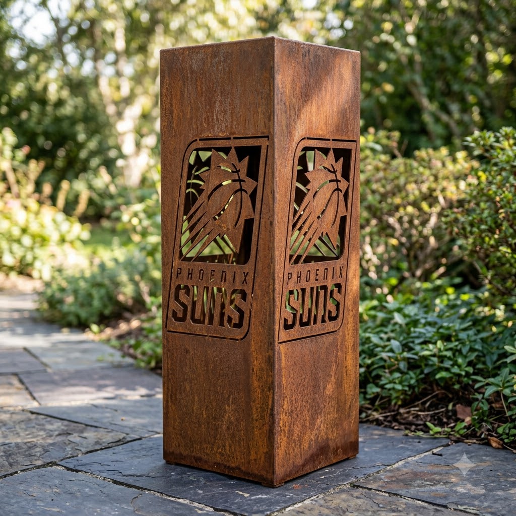 Phoenix Suns Logo Garden Metal ColumnNBA Fan Wall Art Home Decor