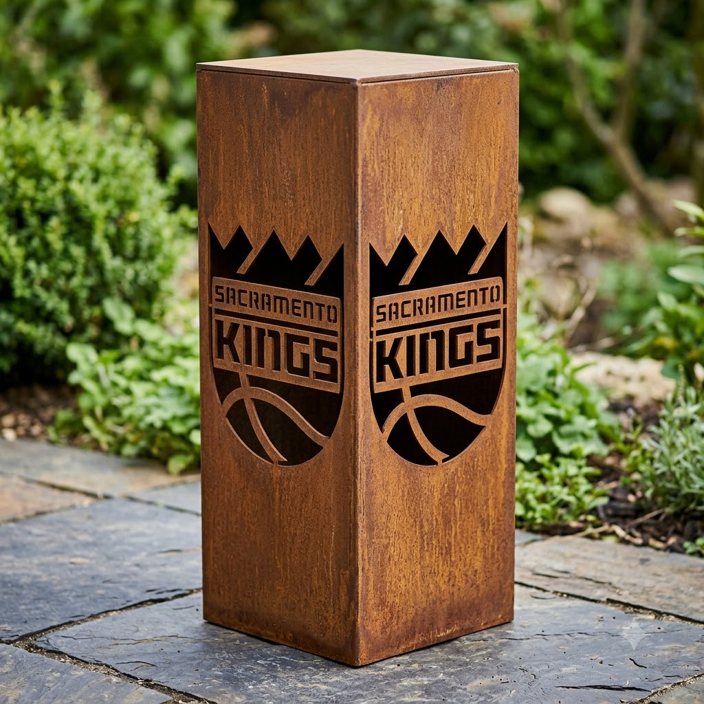 Sacramento Kings Logo Garden Metal ColumnNBA Fan Wall Art Home Decor (1)