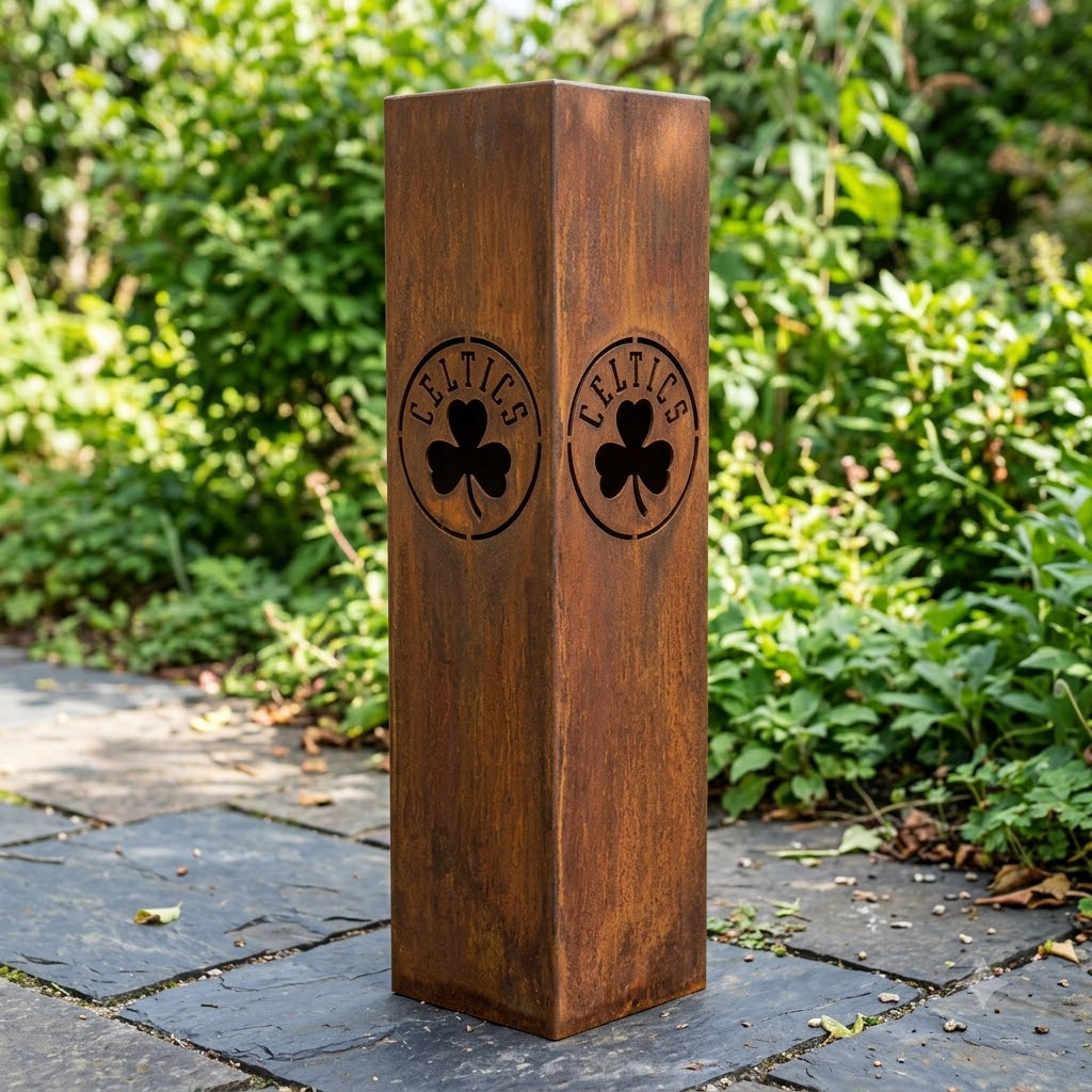Boston Celtics Logo Garden Metal ColumnNBA Fan Wall Art Home Decor