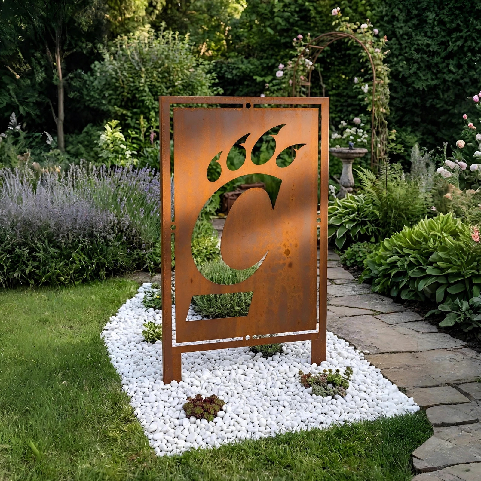 Cincinnati Bearcats Logo Metal Garden Panel – NCAA American Football Fan Outdoor Yard Decor Gift