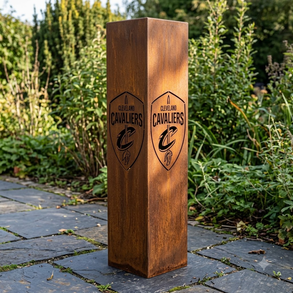Cleveland Cavaliers Logo Garden Metal ColumnNBA Wall Art Home Decor