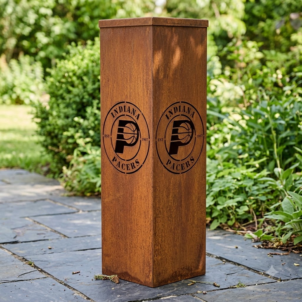 Indiana Pacers Garden Metal ColumnNBA Wall Art Home Decor