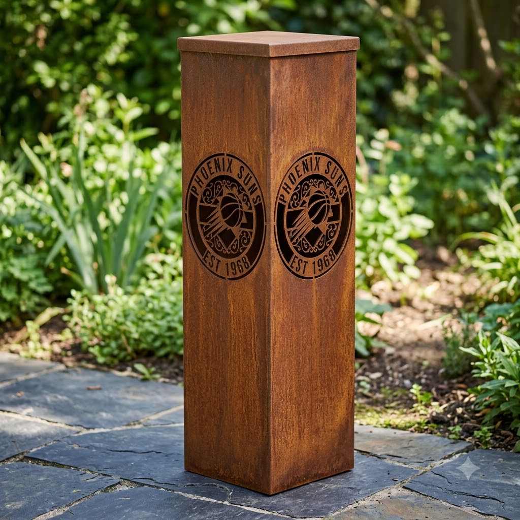 NBA Phoenix Suns Garden Metal ColumnBasketball Monogram Wall Art Home Decor