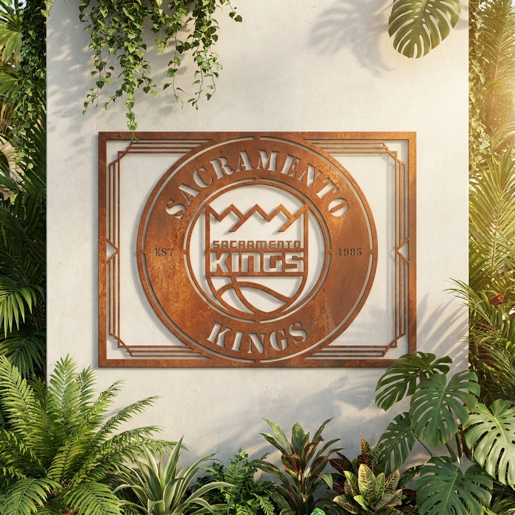 Sacramento Kings Custom Metal Garden PanelNBA Wall Art Home Decor