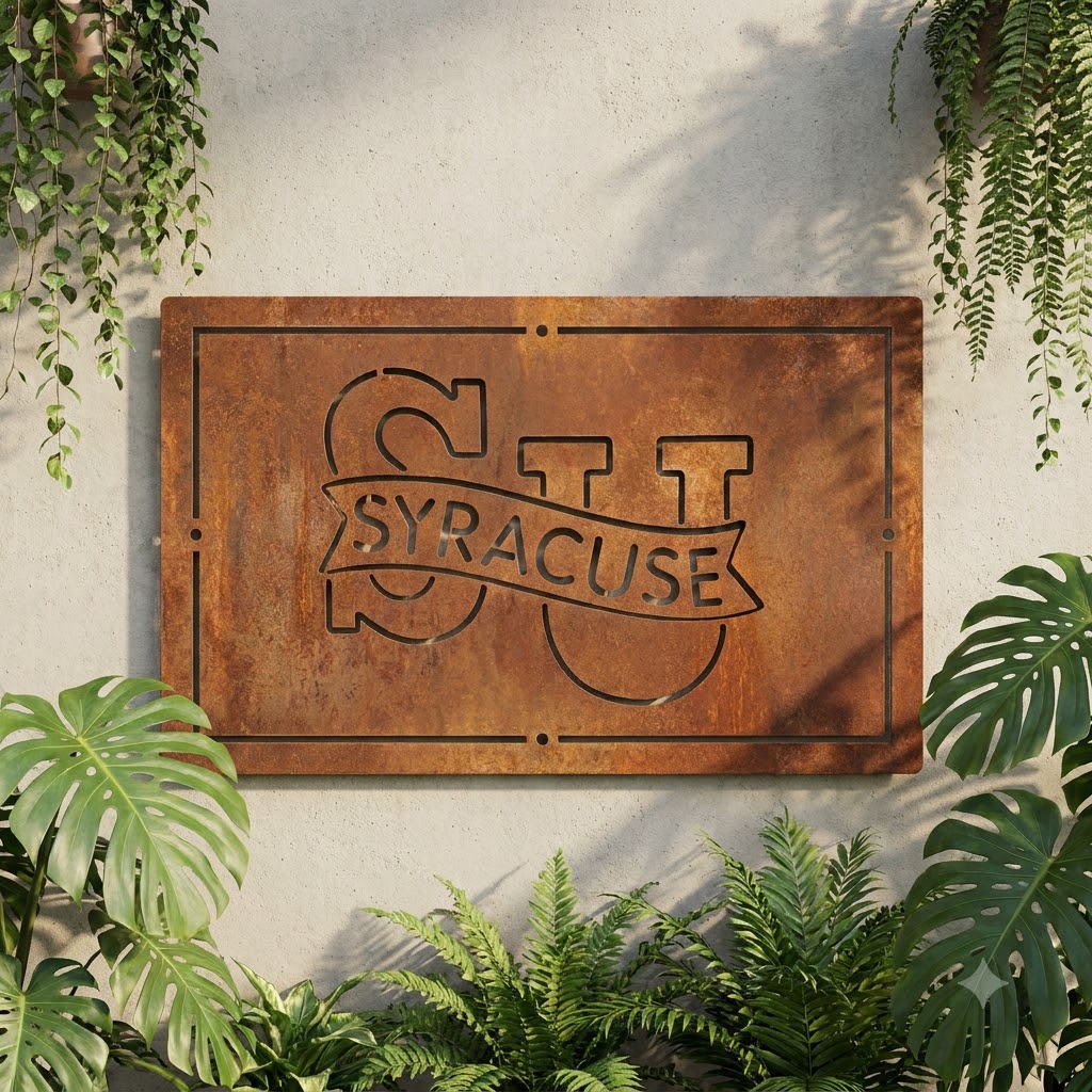 Syracuse Orange NCAA Custom Metal Garden PanelHome Bar Wall Art Decor