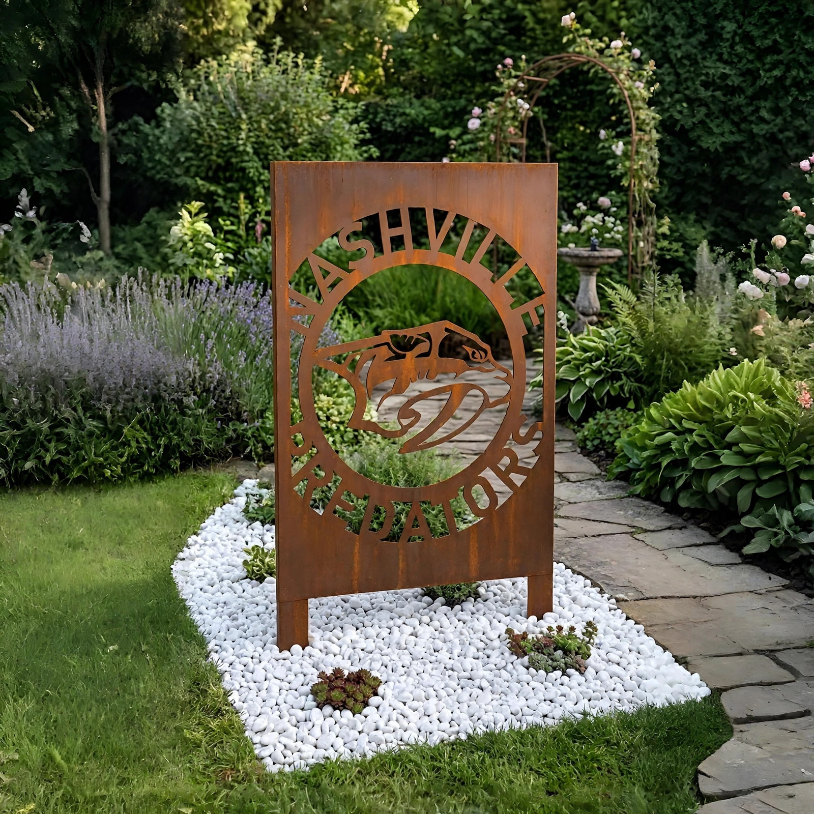 NHL NASHVILLE PREDATORS Hockey Wall Art Home Decor Metal Garden Panel Yard Art Outdoor Decor