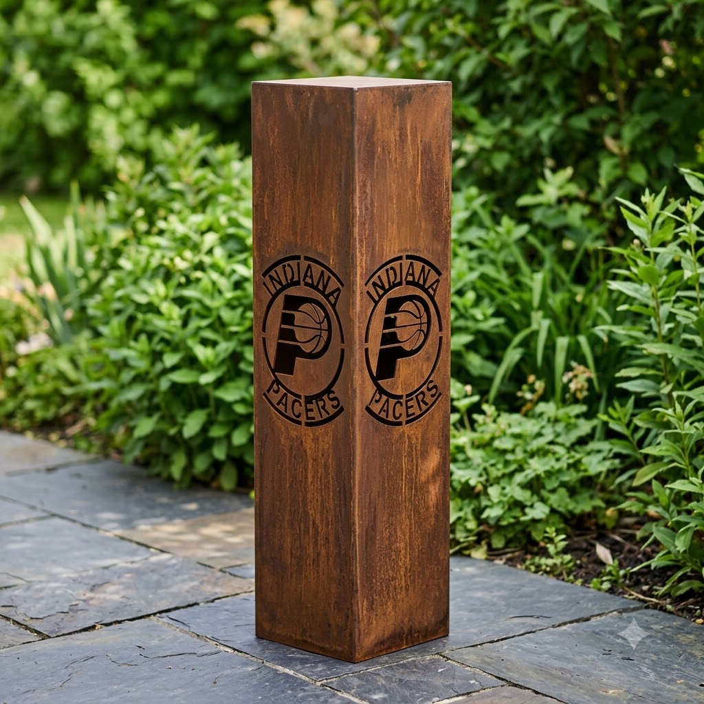 NBA Indiana Pacers Garden Metal ColumnBasketball Wall Art Home Decor