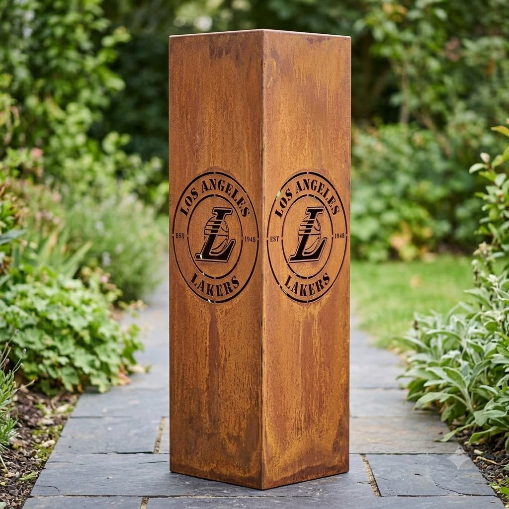 Los Angeles Lakers Garden Metal ColumnNBA Wall Art Home Decor