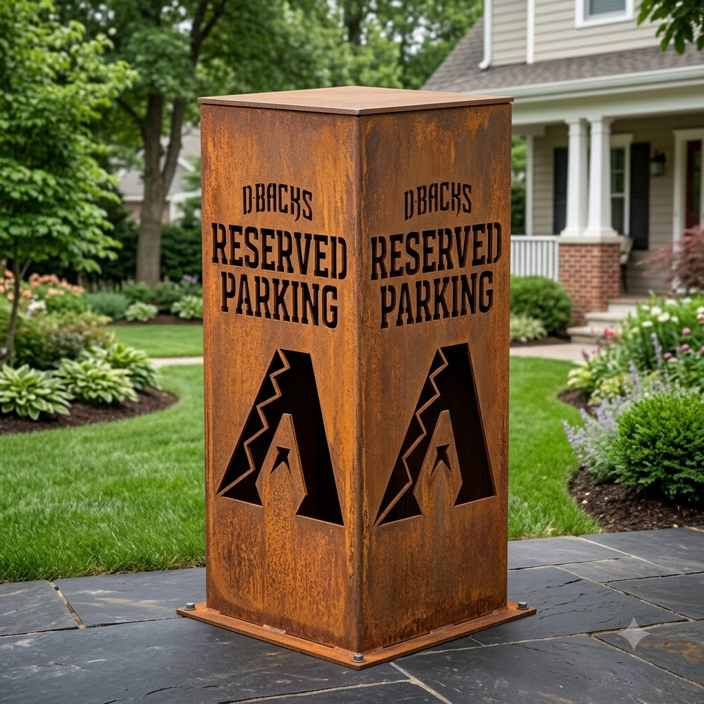 Arizona Diamondbacks Reserved Parking Metal Sign LED Light MLB Fan Wall Art Decor