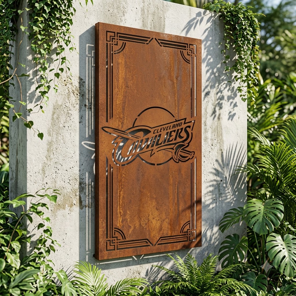 Cleveland Cavaliers Baseketball Custom Metal Garden PanelHome Bar Wall Art Decor