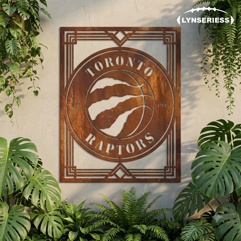 Toronto Raptors NBA Custom Metal Garden Panel Metal Wall Art Basketball Fan Gift Outdoor Patio Porch Vintage Deco
