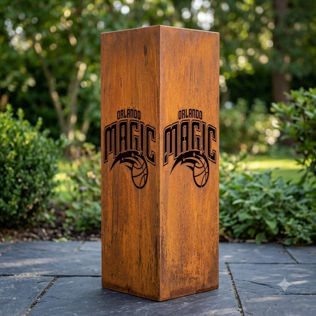 Orlando Magic Logo Garden Metal ColumnNBA Fan Wall Art Home Decor