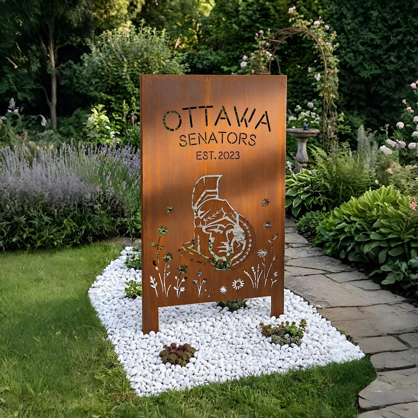 NHL Custom Ottawa Senators Est 1991 NHL Home Bar Wall Art Decor Metal Garden Panel Yard Art Outdoor Decor