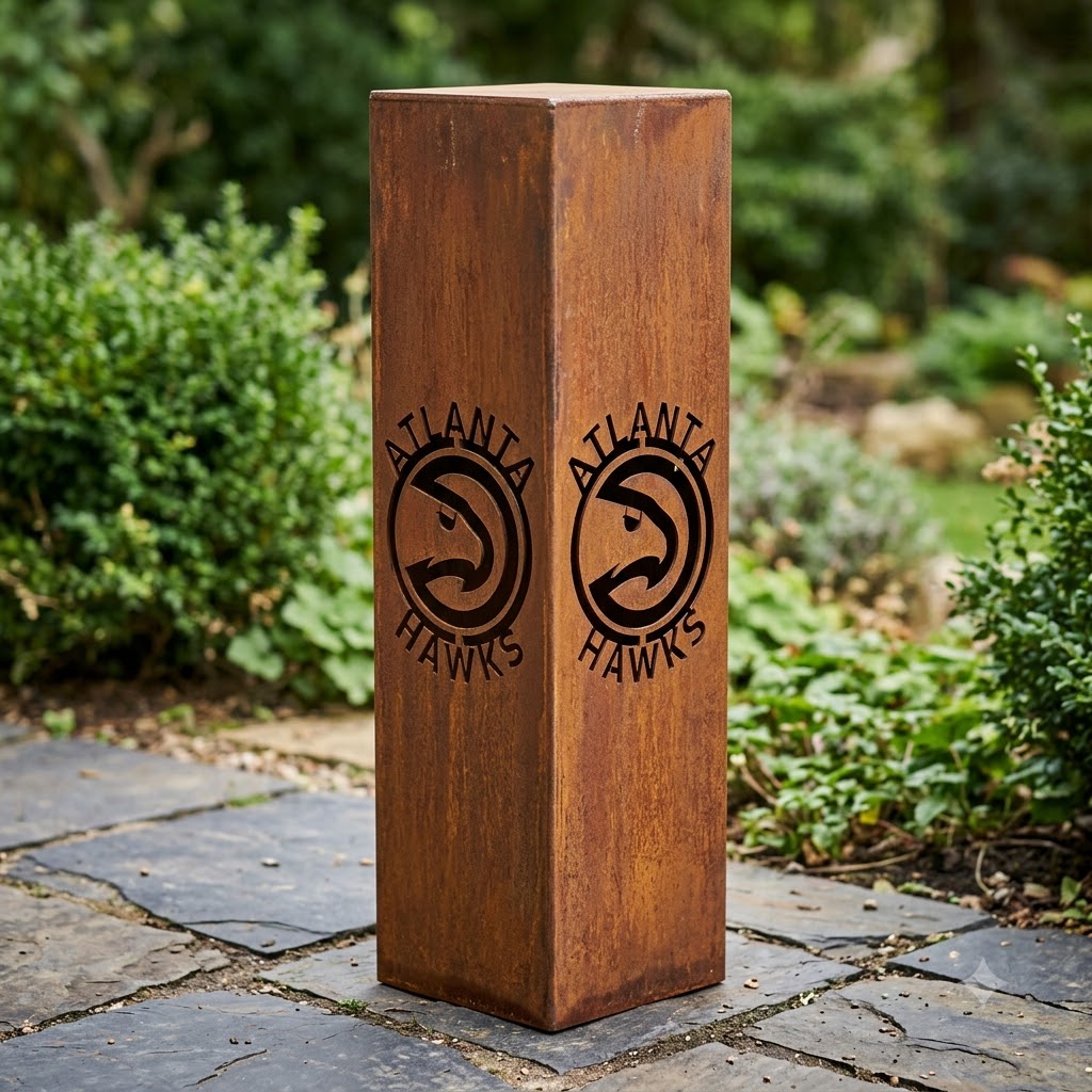 NBA ATLANTA HAWKS Garden Metal ColumnBasketball Wall Art Home Decor