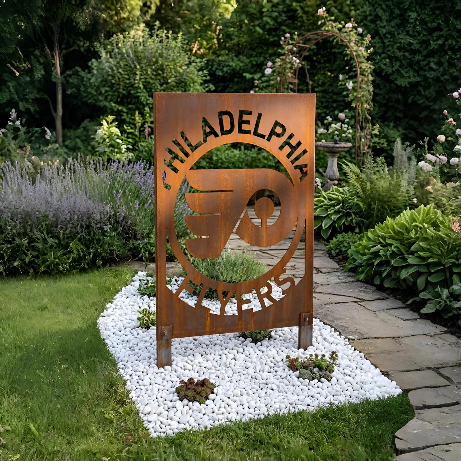 NHL Philadelphia Flyers Hockey Wall Art Home Decor Metal Garden Panel Yard Art Outdoor Decor