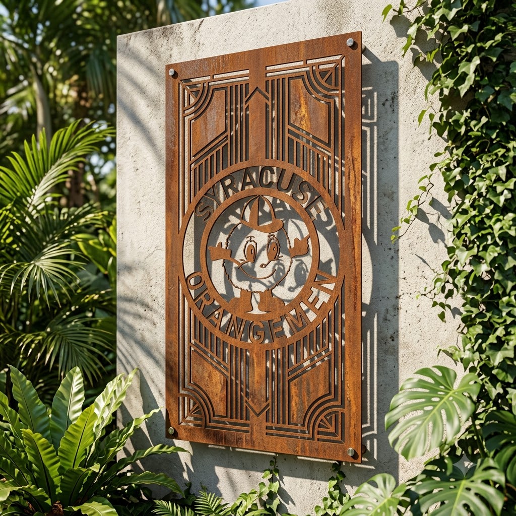 NBA SYRACUSE ORANGEMEN Custom Metal Garden PanelBasketball NCAA Wall Art Home Decor