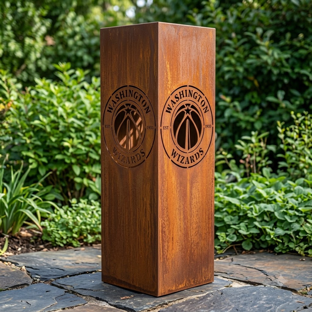 Washington Wizards NBA Garden Metal Column Metal Wall Art Basketball Fan Gift Outdoor Patio Porch Vintage D