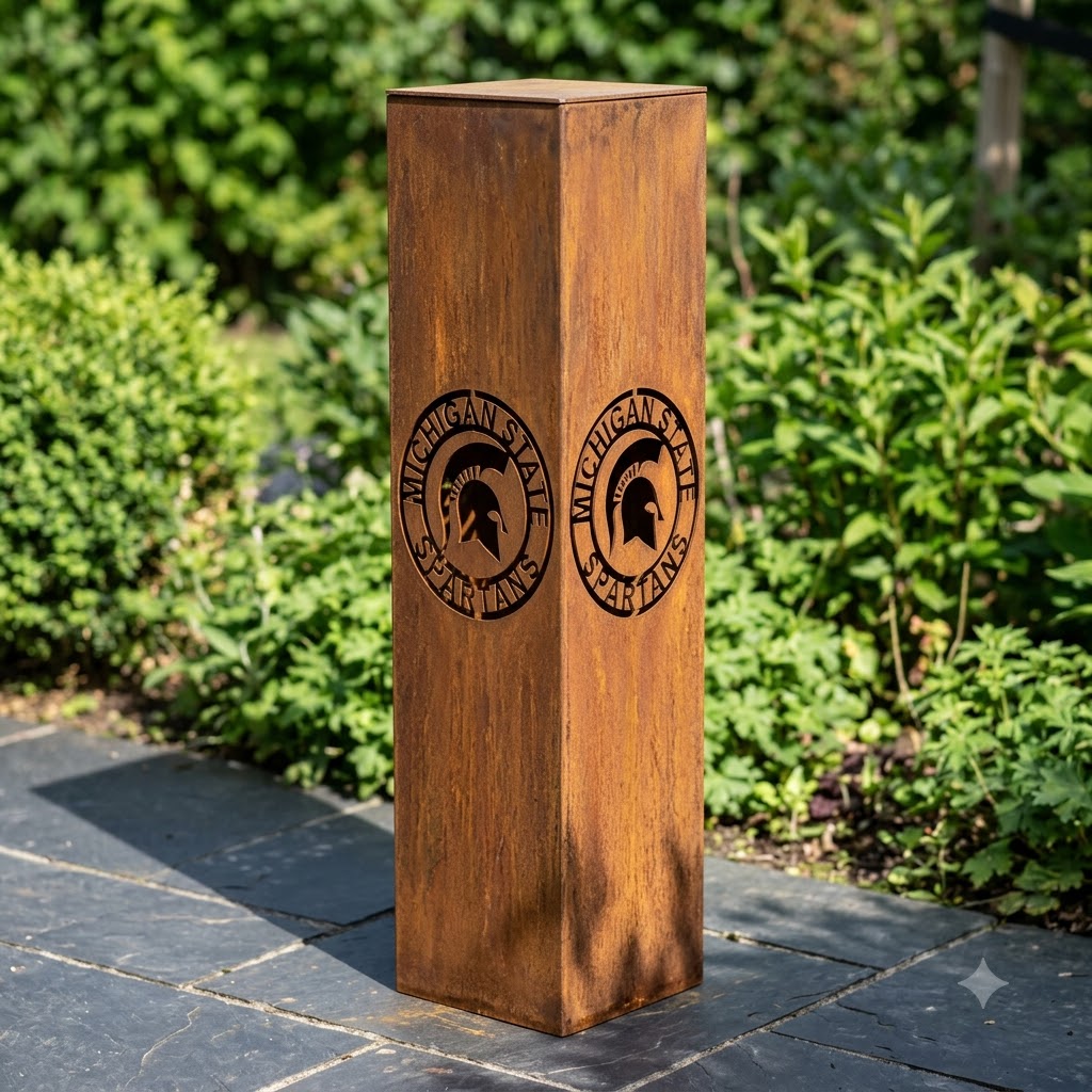 NBA MICHIGAN STATE SPARTANS Garden Metal ColumnBasketball NCAA Wall Art Home Decor