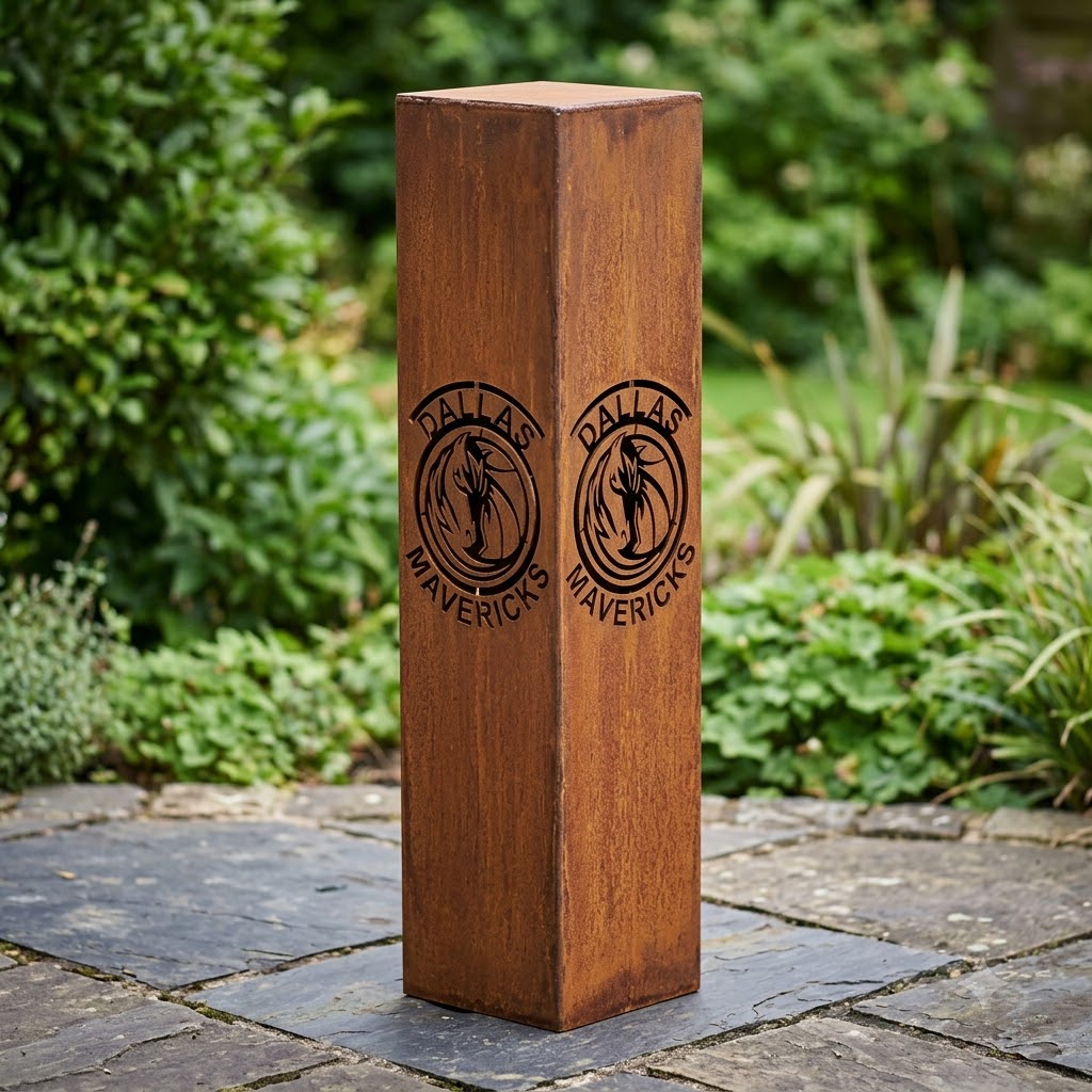 NBA Dallas Mavericks Garden Metal ColumnBasketball Wall Art Home Decor