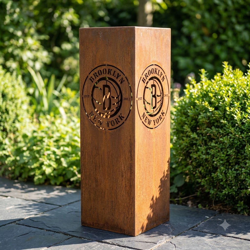 Brooklyn Nets Garden Metal ColumnNBA Wall Art Home Decor (1)